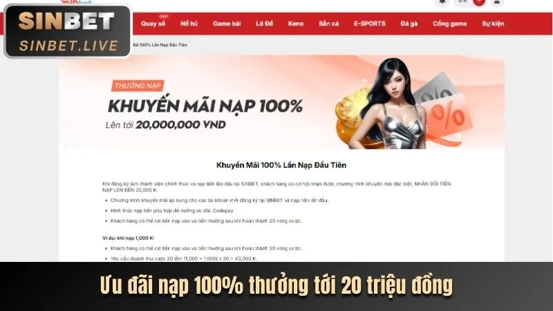 Ưu đãi chào mừng 22win